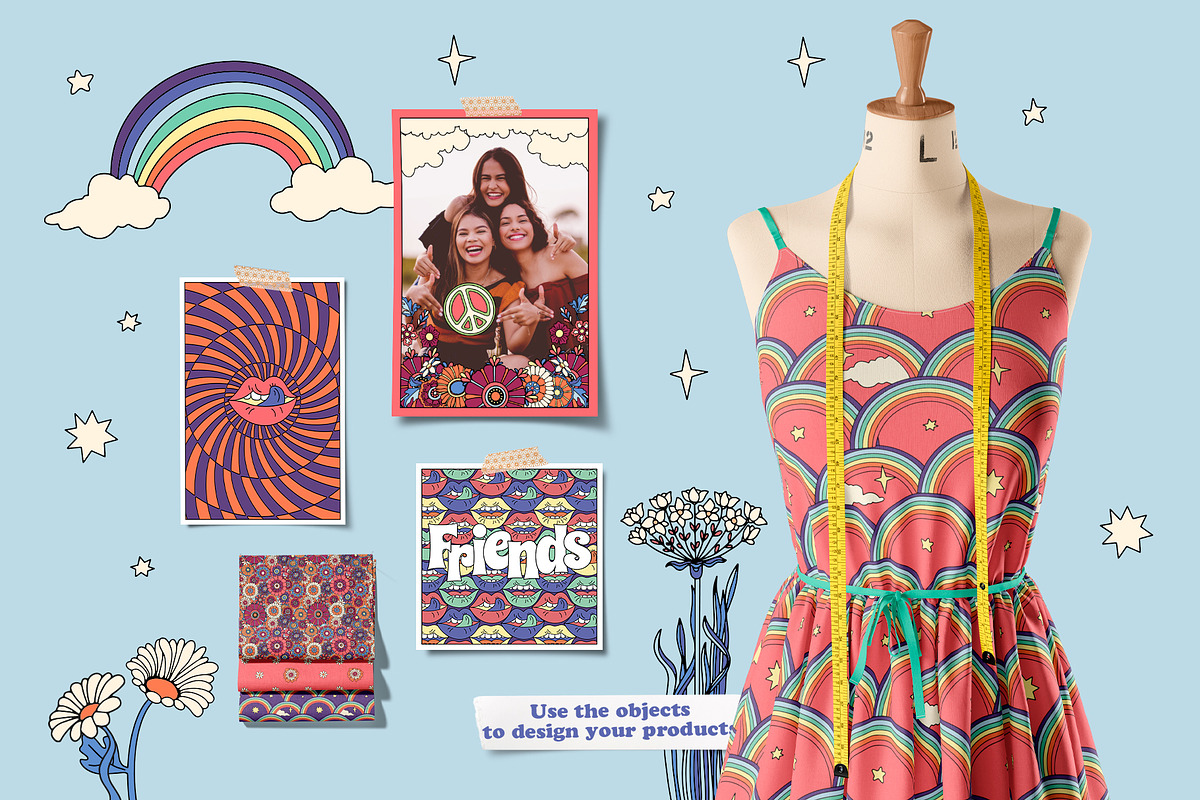 1971 • Retro Graphic Collection, a Decorative Illustration by Vintage Voyage Supply (Photo 2 of 13)