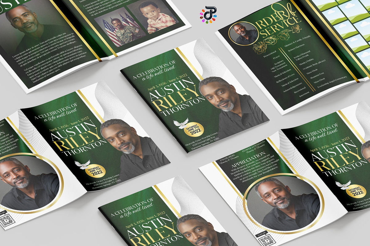 Elegant Canva Obituary Template preview 2