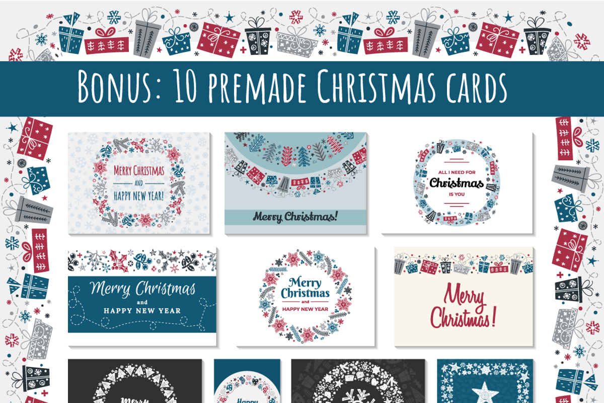 Scandinavian Christmas brushes preview 7
