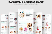 Fashion Landing Page Layout, an UI Kit Template by CreativeShaper (Thumbnail 1 of 6)