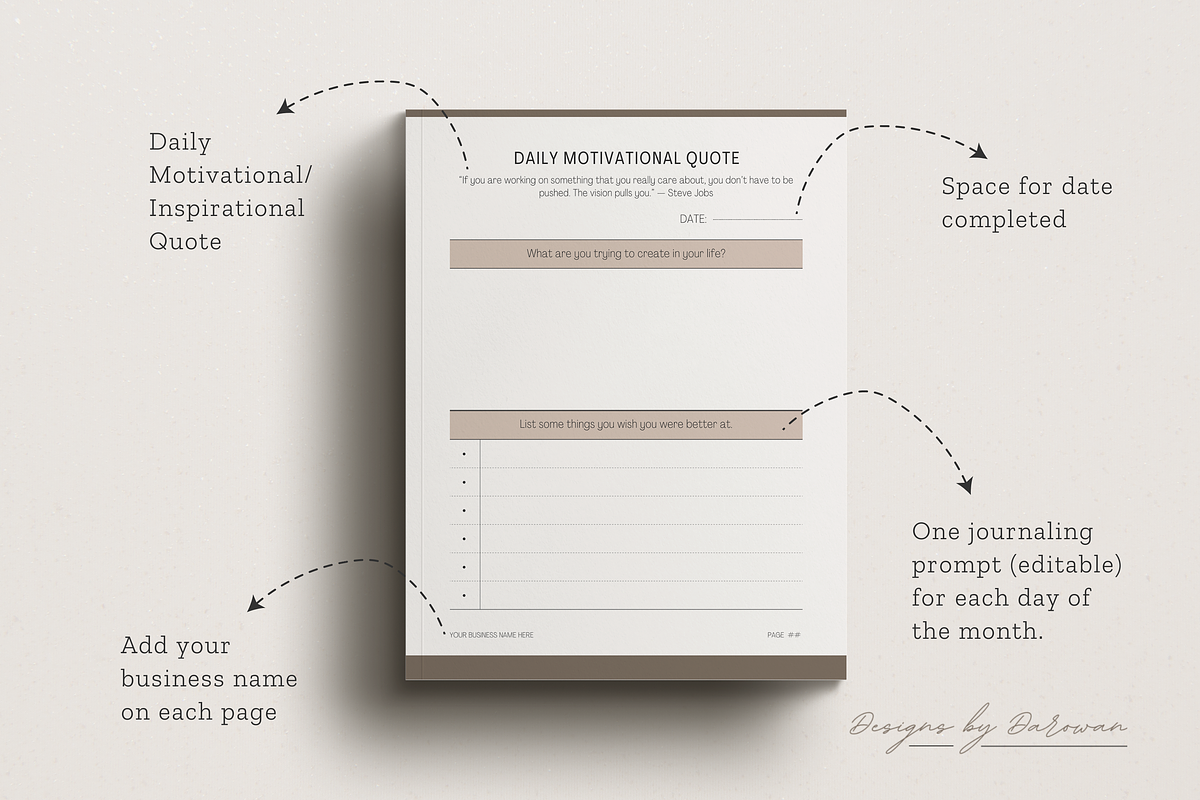 Prompt Journaling Workbook | Canva, a Magazine Template by Designs by Darowan (Photo 4 of 10)