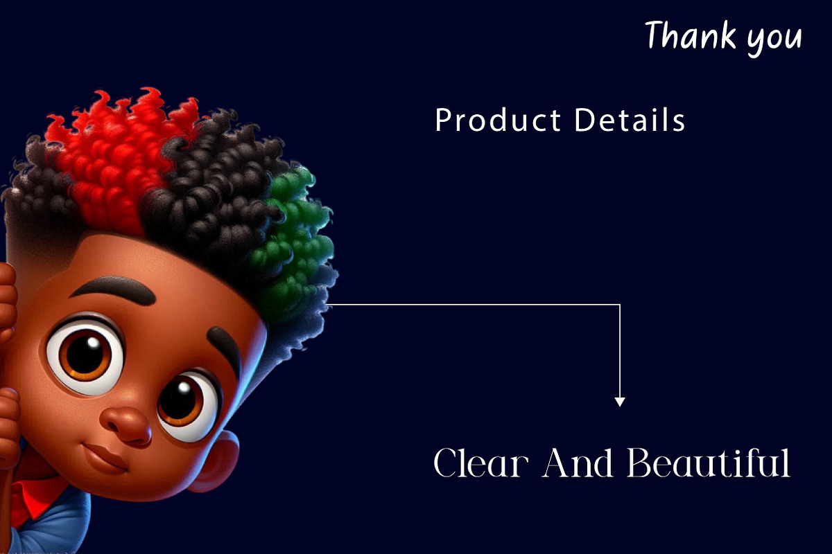 Peeking African American Little Boy, a Work Illustration by Dream Creation (Photo 5 of 5)