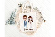 Bride and Groom couple clipart PNG, a Person Illustration by Podcliparts (Thumbnail 8 of 8)