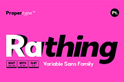 Rathing, a Sans Serif Font by Propertype (Thumbnail 1 of 15)