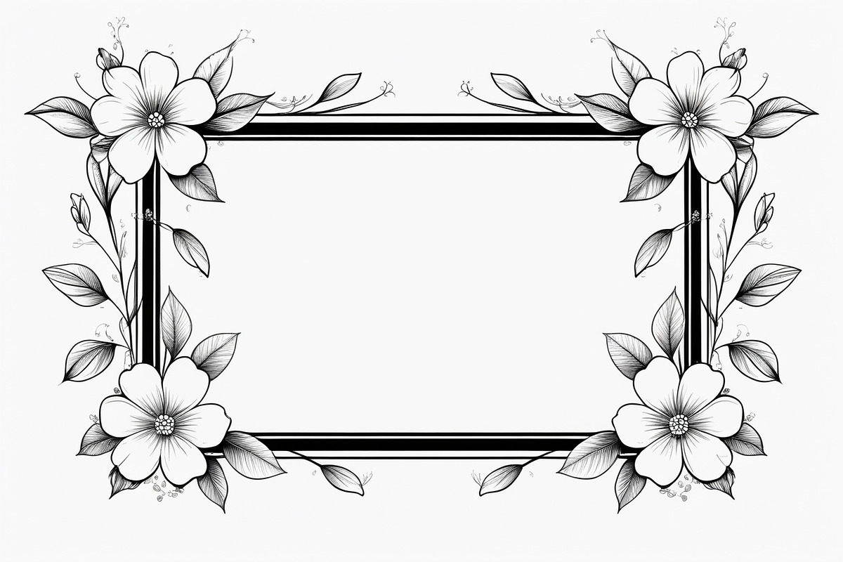 Elegant Floral Frame Bundle, an Illustration by Creativeshirt (Photo 3 of 7)