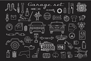 Garage set. Vector icons car parts., an Object Illustration by WINS Doodle shop (Thumbnail 3 of 4)