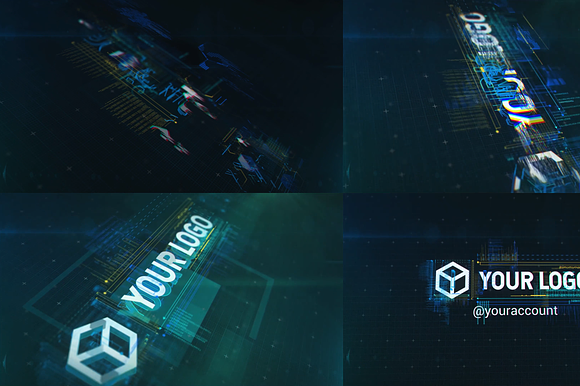 High Tech Logo Reveal After Effects preview 2
