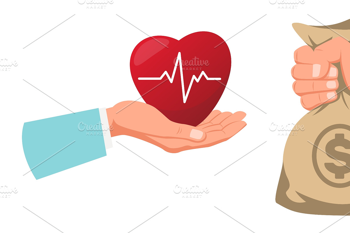 Doctors hand with heart and, a Finance Illustration by Vectorbuum (Photo 3 of 3)