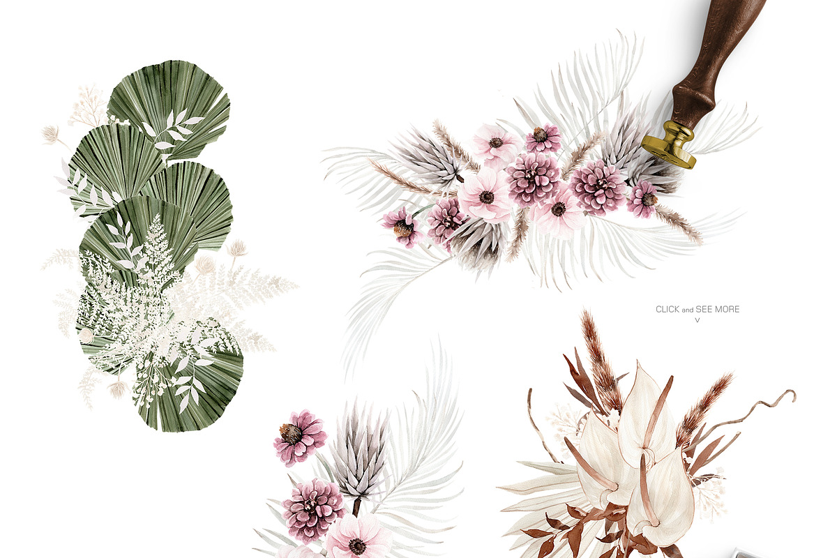Watercolor flower - Grace flowers, an Illustration by Beigetime (Photo 9 of 13)
