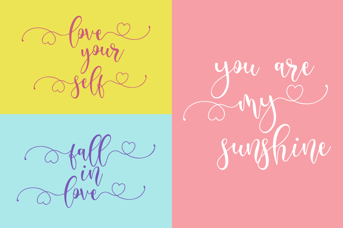Delisha // Lovely Script Font preview 3