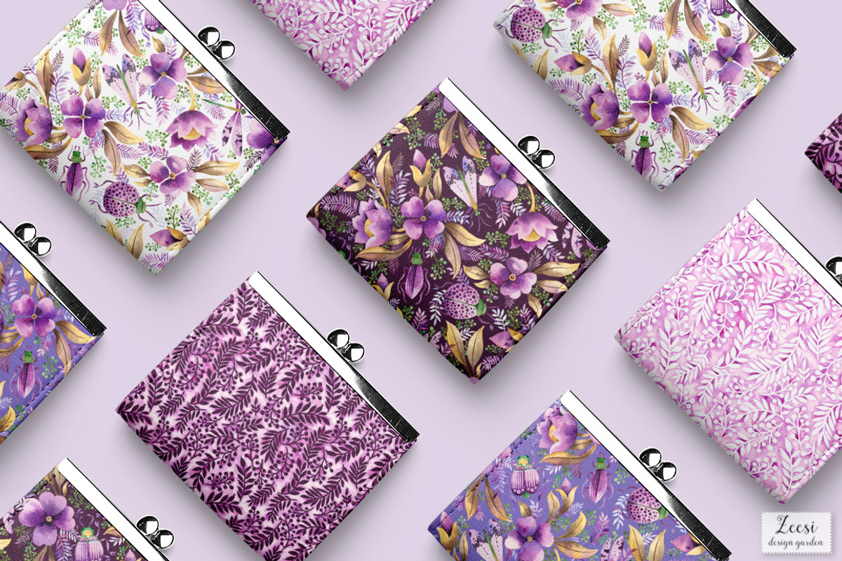Violet Garden Patterns & Motifs, a Pattern Graphic by Zeesi Design Garden (Photo 3 of 11)