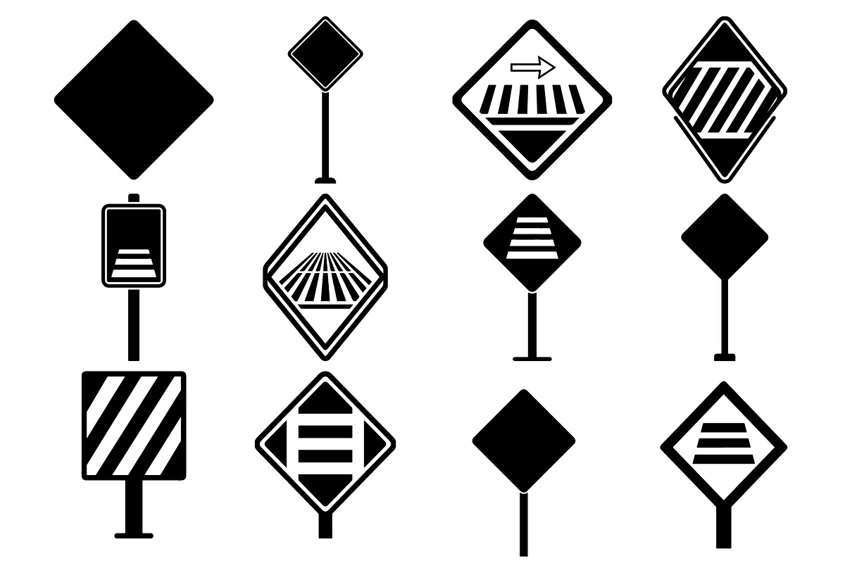 Road construction and traffic sign, a Transportation Illustration by jahid234 (Photo 1 of 13)