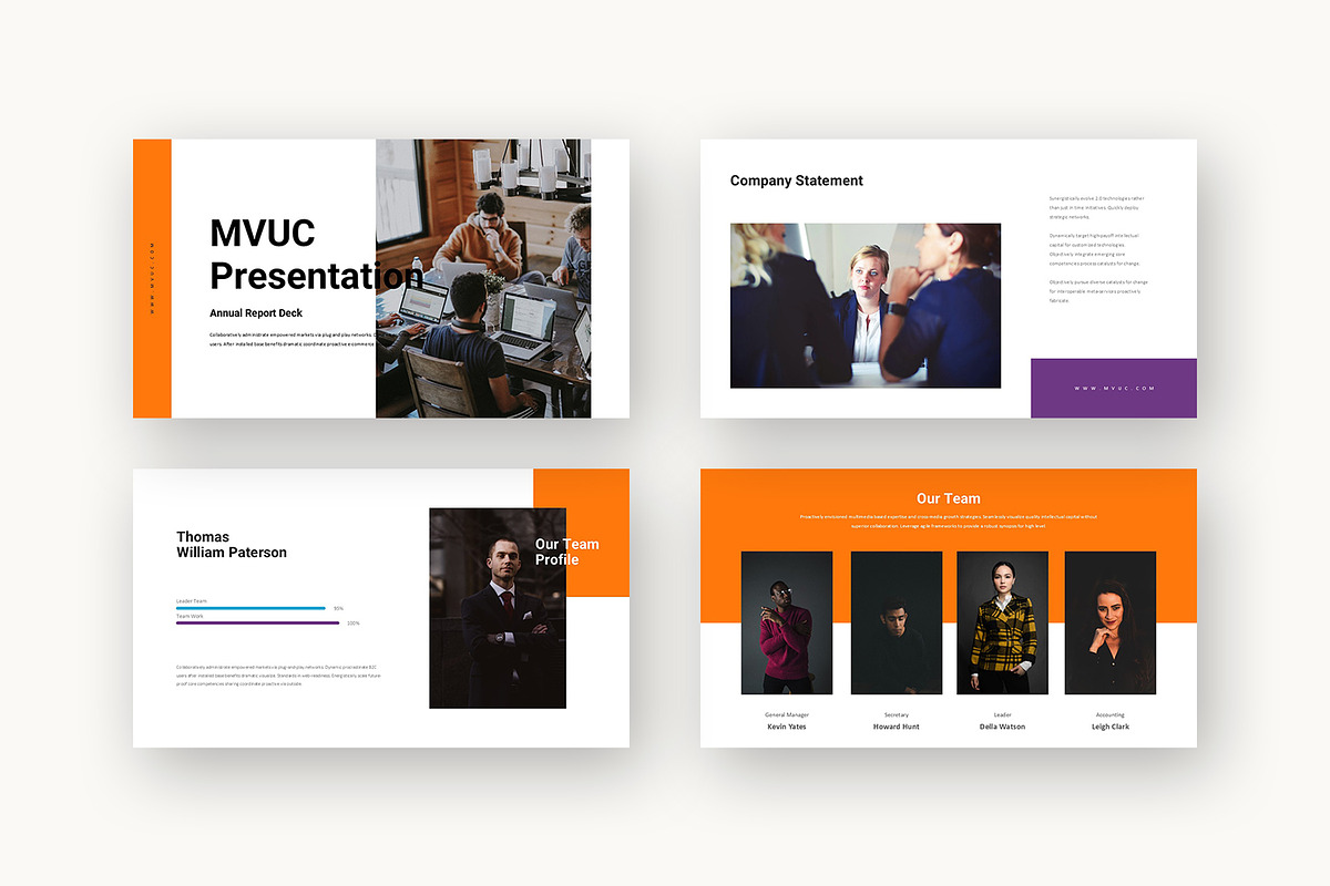 Mvuc : Annual Report Powerpoint preview 2