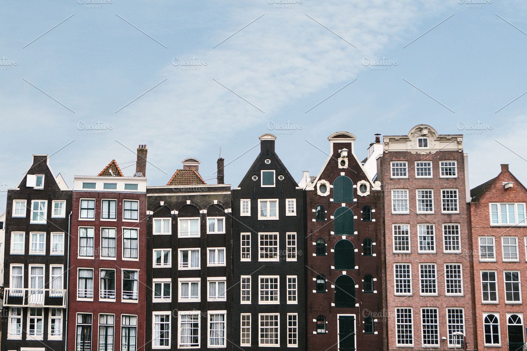 Traditional houses in amsterdam featuring building, europe, and architecture, an Architecture Photo by franz12