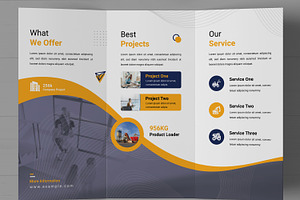 Construction Trifold Brochure Layout