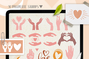 BOHO LOVE PROCREATE STAMP BRUSHES