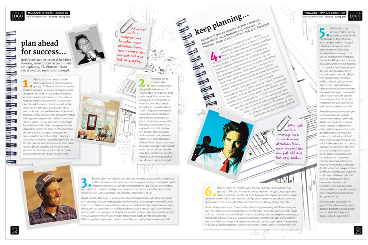 Magazine Template InDesign 02, a Magazine Template by Love Graphic Design (Photo 21 of 36)