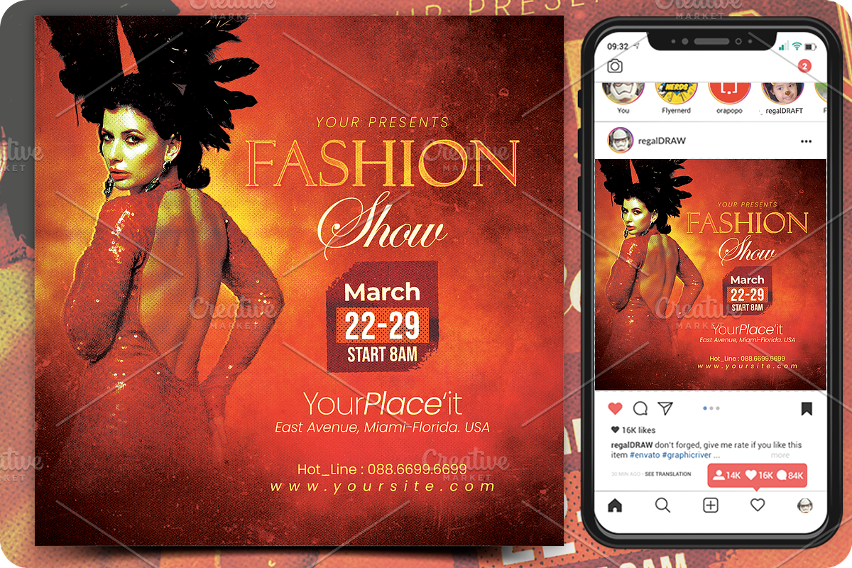 Fashion Show Flyer, a Flyer Template by regalDRAW (Photo 4 of 4)