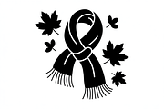 Autumn Girl Silhouette with Scarf Bu, an Illustration by Creativeshirt (Thumbnail 2 of 8)