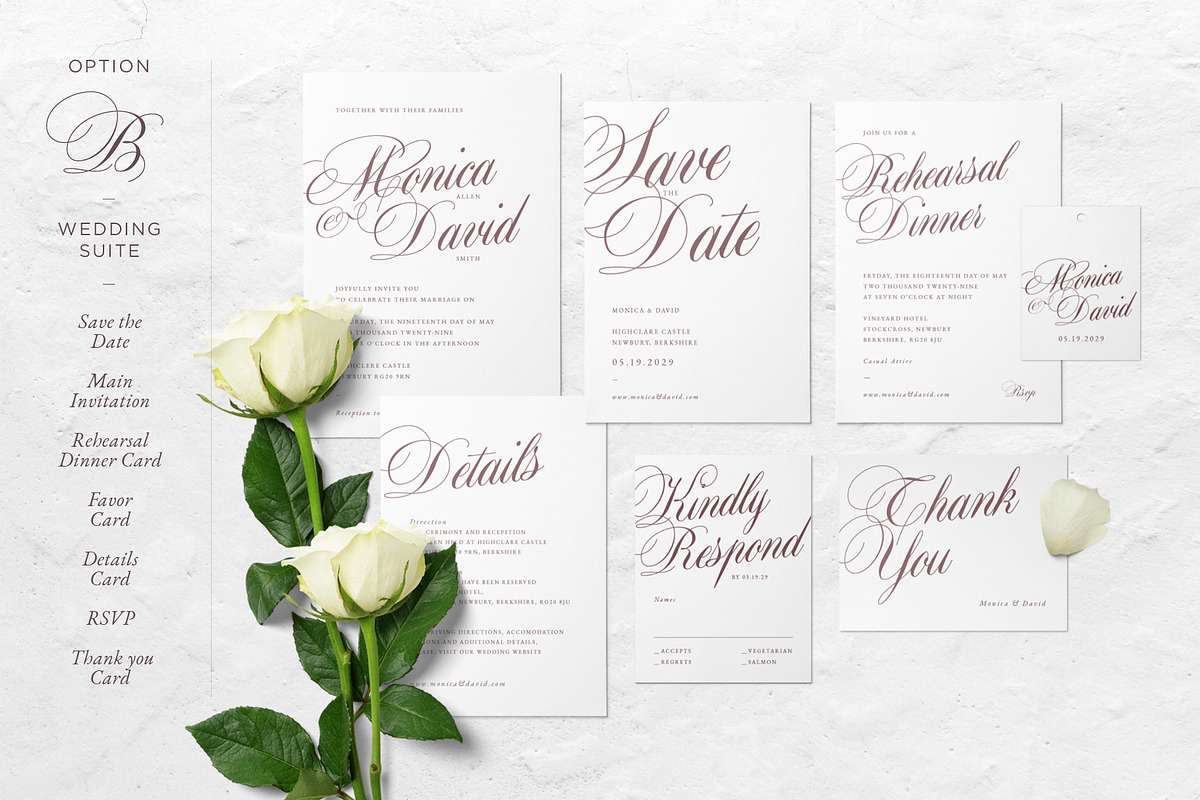 Old England Wedding Suite Collection, an Invitation Template by volume 1 visual design (Photo 7 of 33)