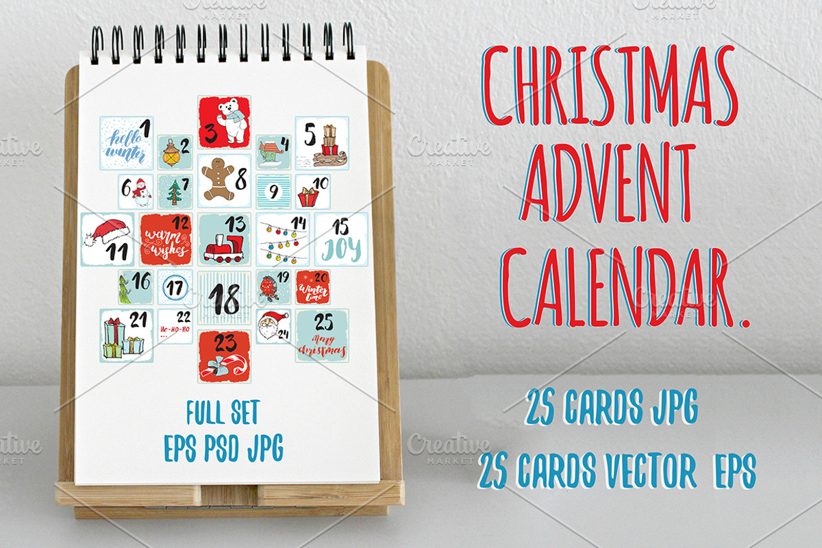 Christmas Advent Calendar Cards Set, an Animal Illustration by Lemon Workshop (Photo 2 of 6)