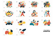 Lifestyle vector ills, color 2, a Templates & Theme by Grivina's shop (Thumbnail 13 of 18)