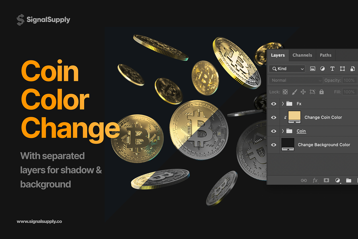Bitcoin Coin PSD Bundle, an Object Graphic by SignalSupply (Photo 4 of 5)