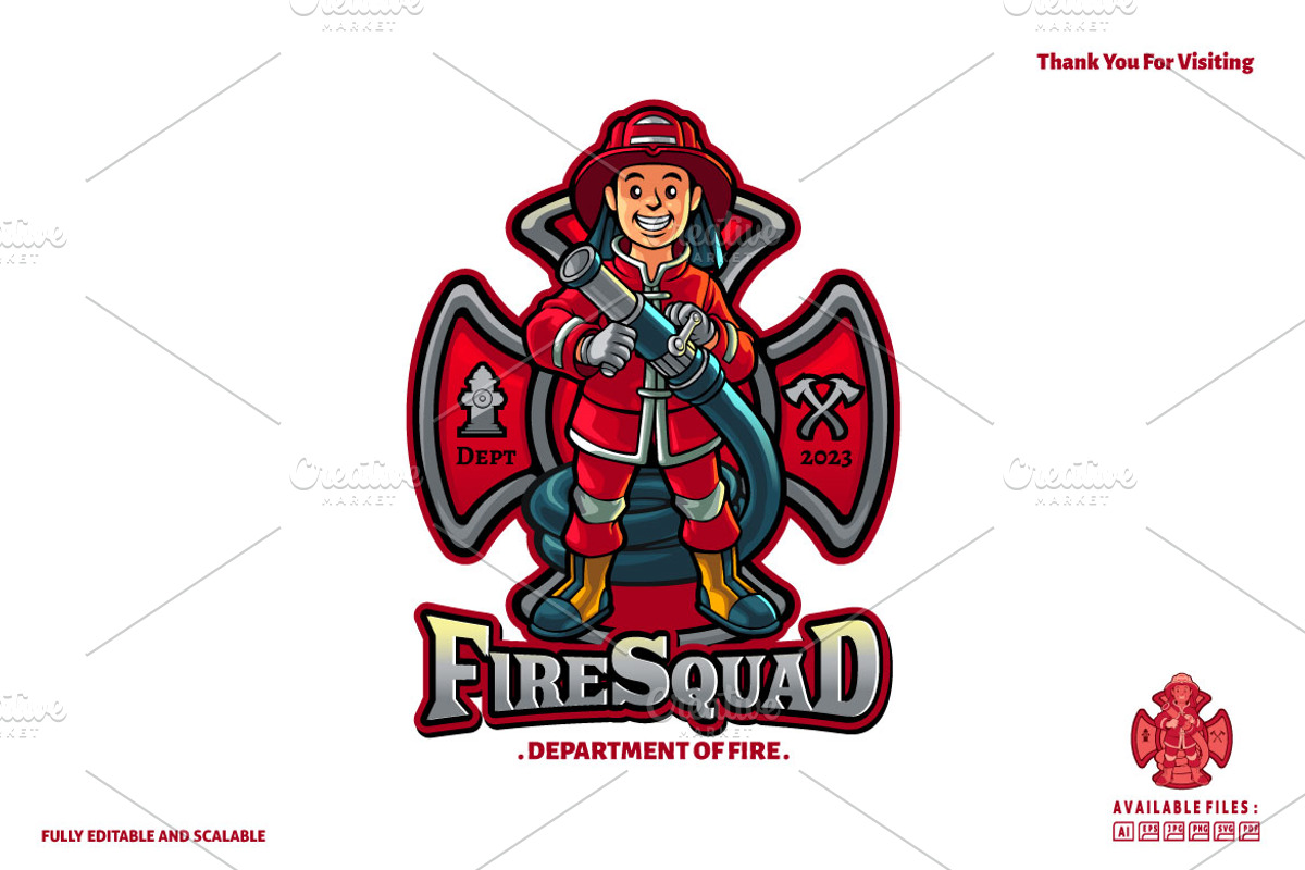 Cartoon Fireman, a Branding & Logo Template by Kongstones_std (Photo 3 of 5)