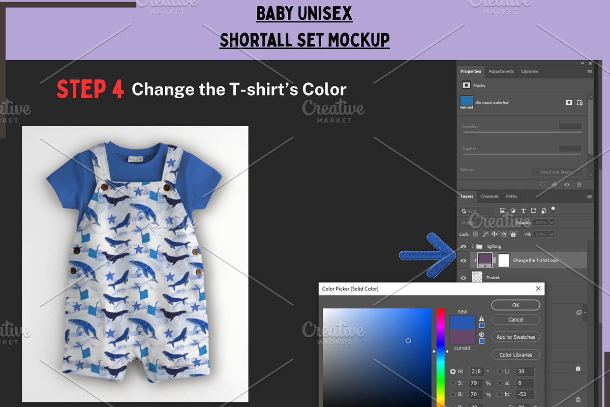 Baby Unisex Shortall Set Mockup, a Hoody Mockup by Nora Gad (Photo 5 of 16)