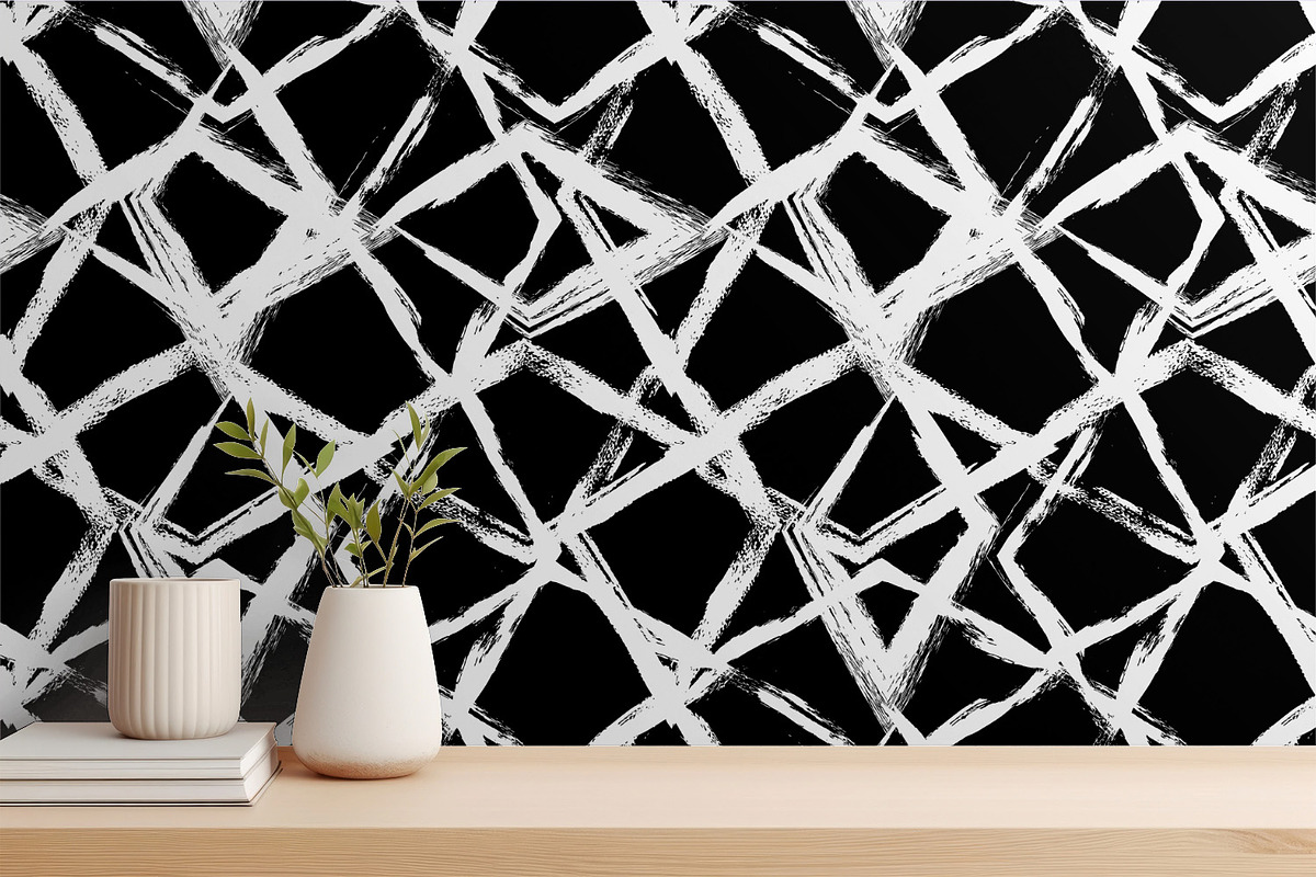 Brush Painted Grid, a Graphic by MalyskaStudio (Photo 2 of 5)