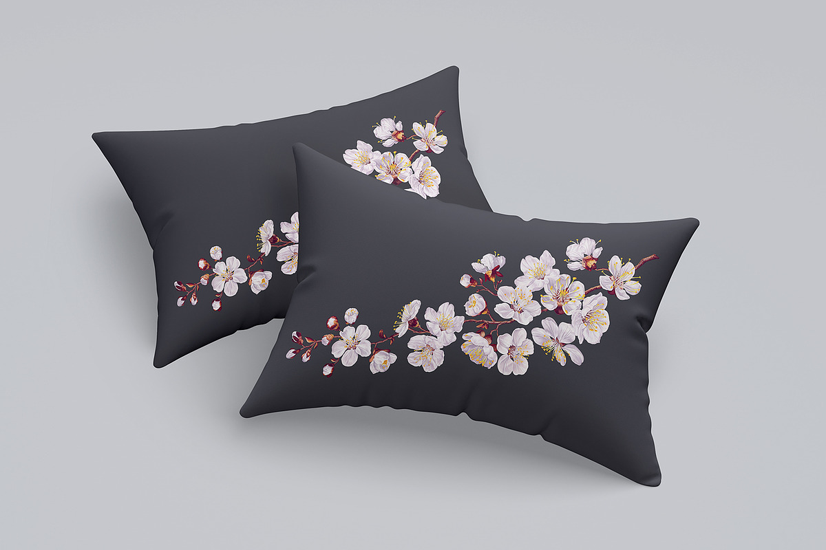 Apricot Branches Big Floral Set, an Illustration by MarynaPetrovska (Photo 13 of 23)