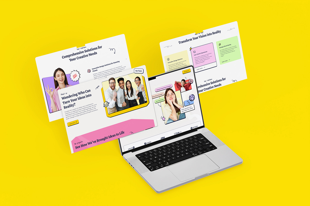 Laptop Screen Website Mockup, a Device Mockup by SLAB! Design (Photo 7 of 9)