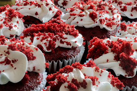Red Velvet Cupcakes, a Background Photo by Clinton Weaver