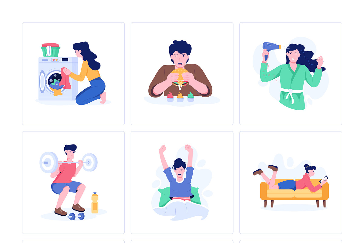 People Lifestyle Illustration Set, a Person Illustration by Prosymbols (Photo 5 of 8)