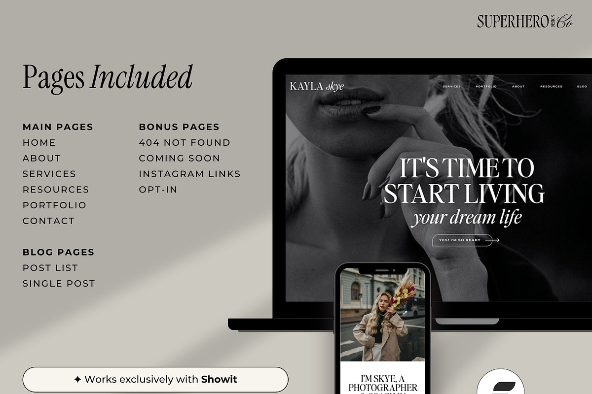 Showit website Template | Kayla Skye, a Websites & App Template by Superhero Design Co. (Photo 5 of 6)