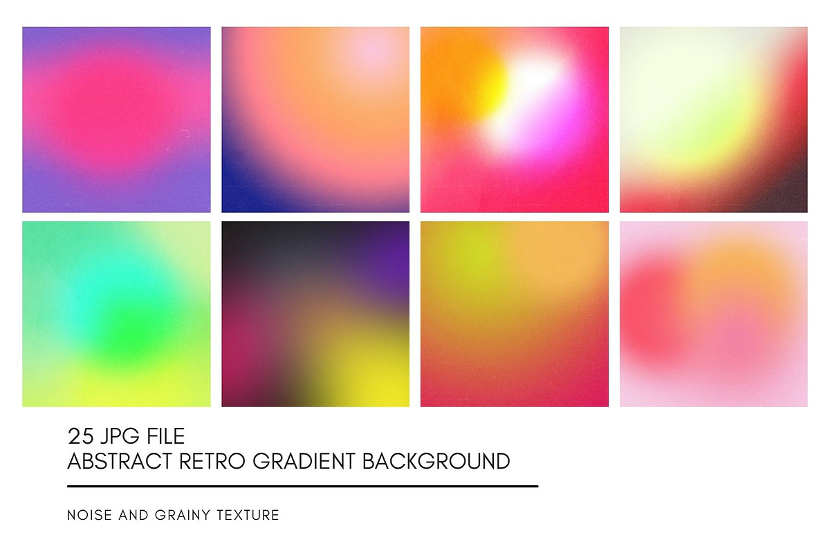 25 Gradient retro background set, a Texture Graphic by Nuchylee Photo (Photo 7 of 13)