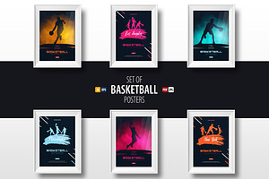 Set of 6 Basketball Posters