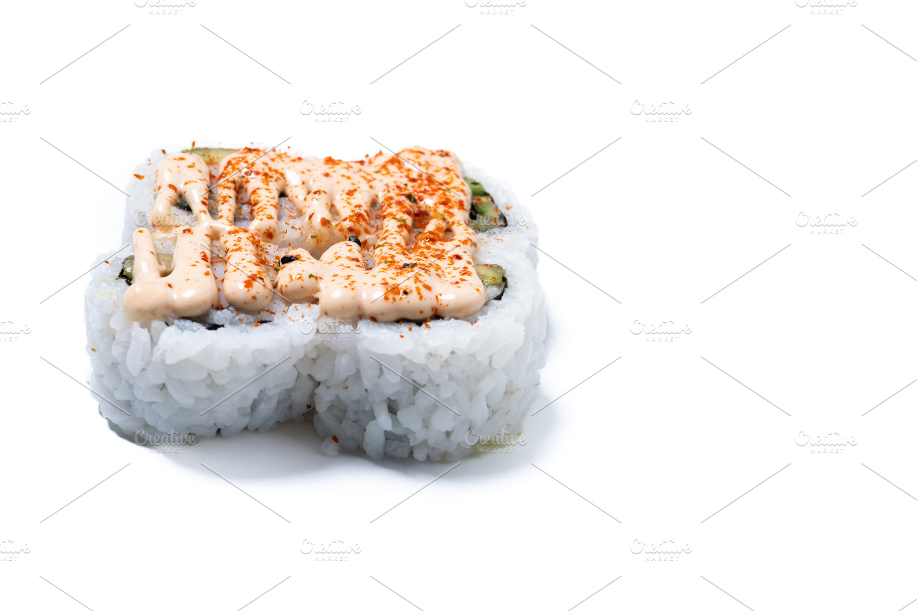 Close Up of Spicy Sushi Roll, a Food & Drink Photo by etorres69