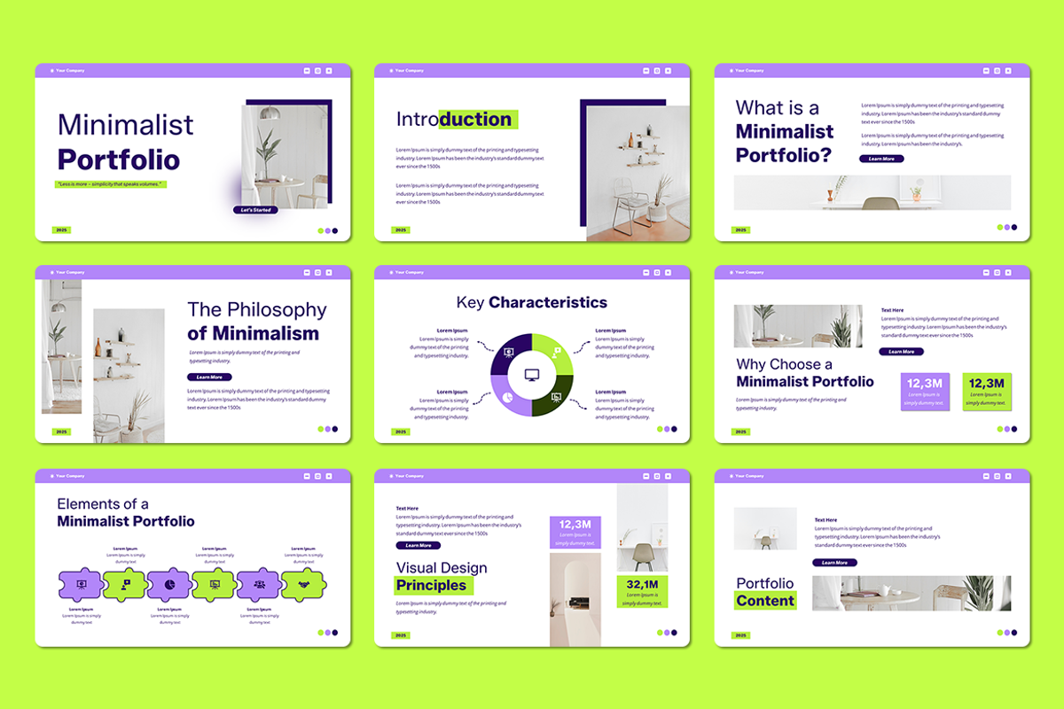 Minimalist Portfolio - Keynote preview 2