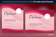 Feminine Diploma Template, a Stationery Template by Krukowski Graphics