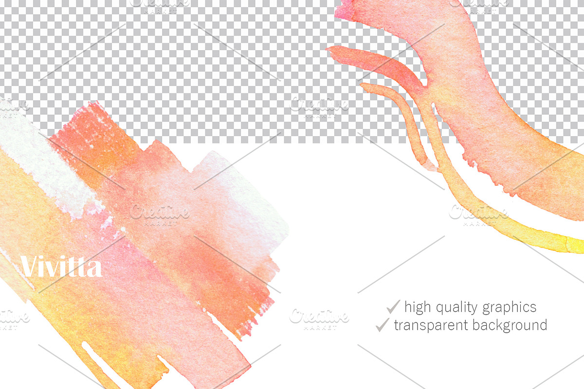 Watercolor blobs, coral texture, a Texture Illustration by Vivitta (Photo 3 of 3)