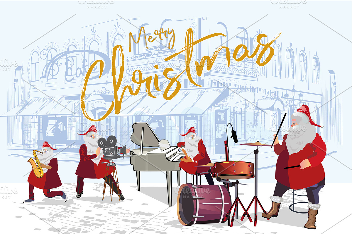 Christmas set with Santa., a Decorative Illustration by Laifalight (Photo 11 of 12)