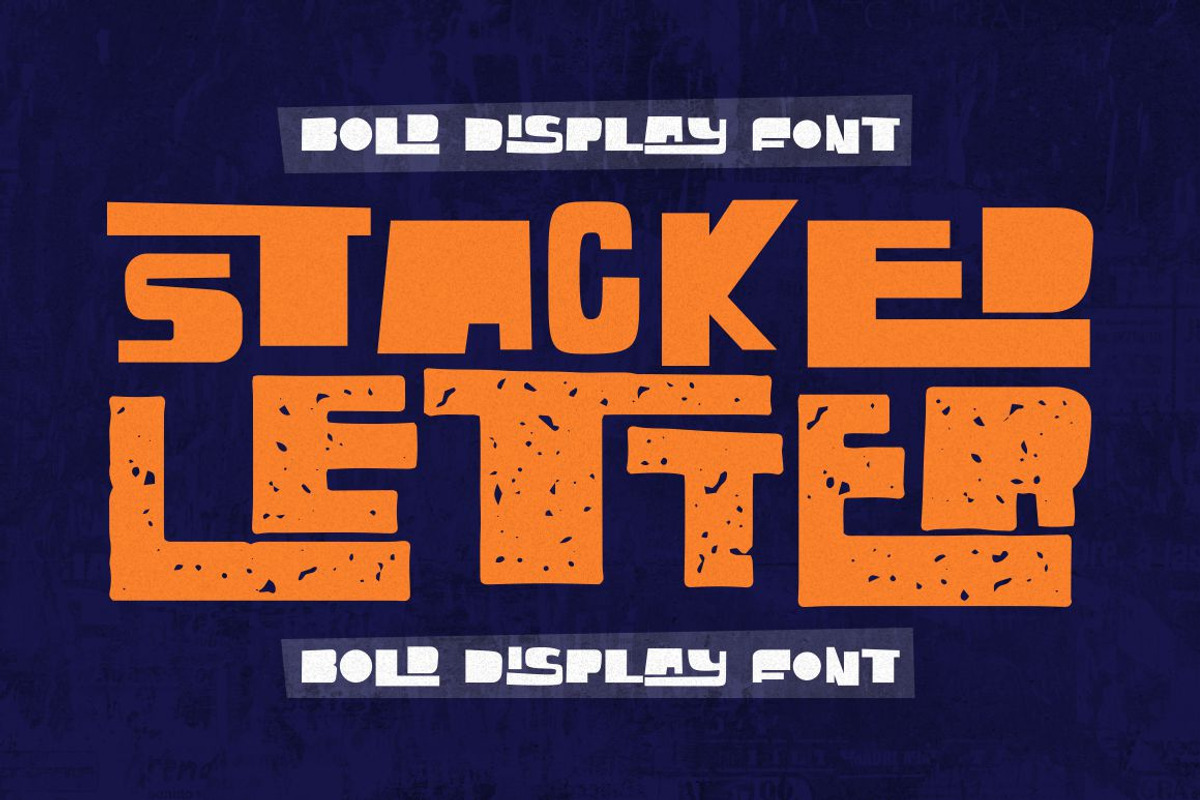 Stacked Letter - Bold Display Font, a Sans Serif Font by PutraCetol Studio (Photo 1 of 11)
