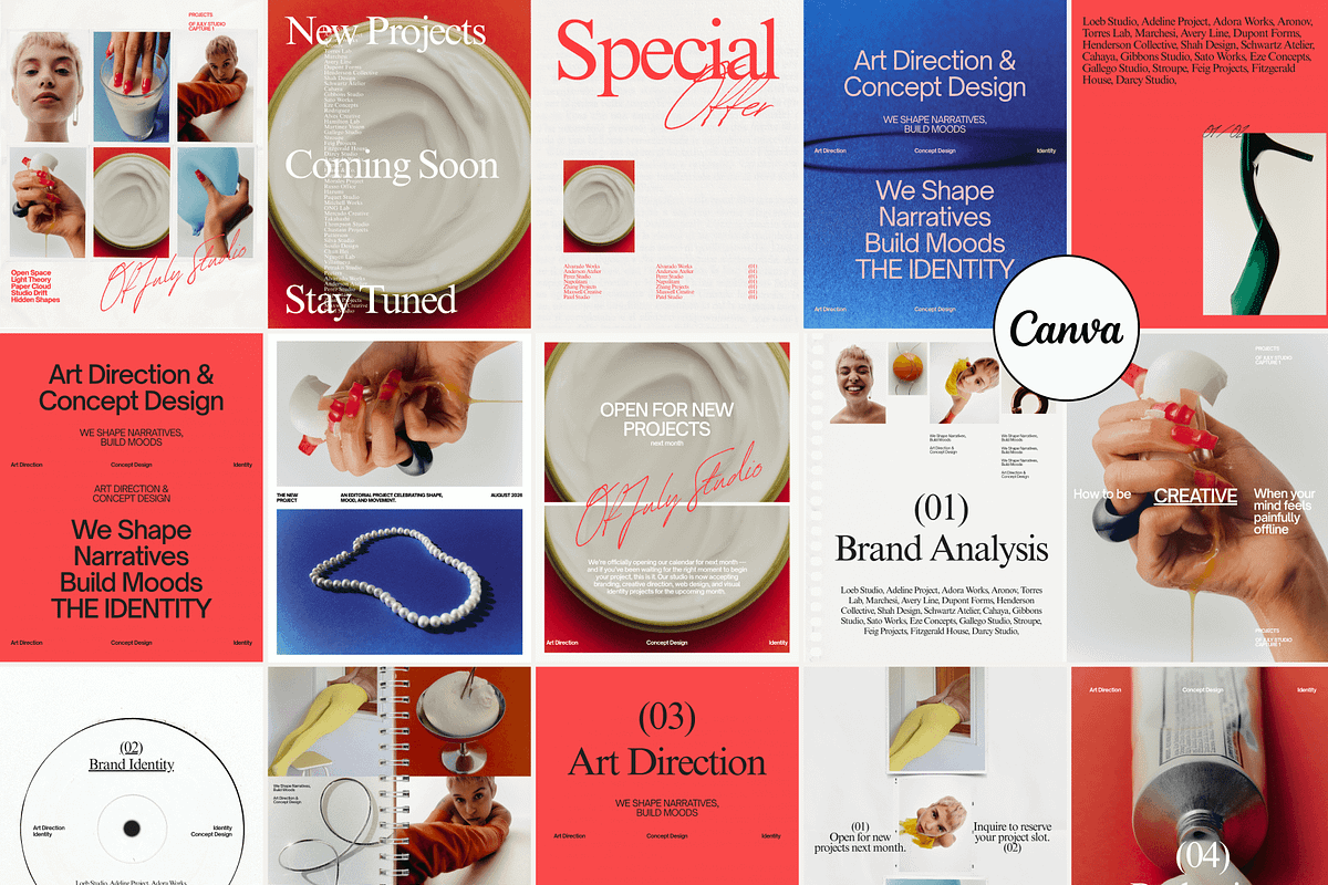Creative Agency Social Media Kit, a Social Media Template by Of July Studio (Photo 4 of 8)