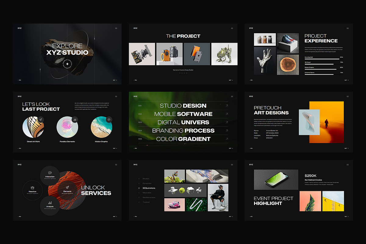XYZ Presentation Template Design, a Presentation Template by Rocketstill (Photo 4 of 7)