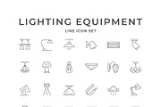 Set line icons of lighting equipment, an Outline Icon by motorama (Thumbnail 1 of 2)