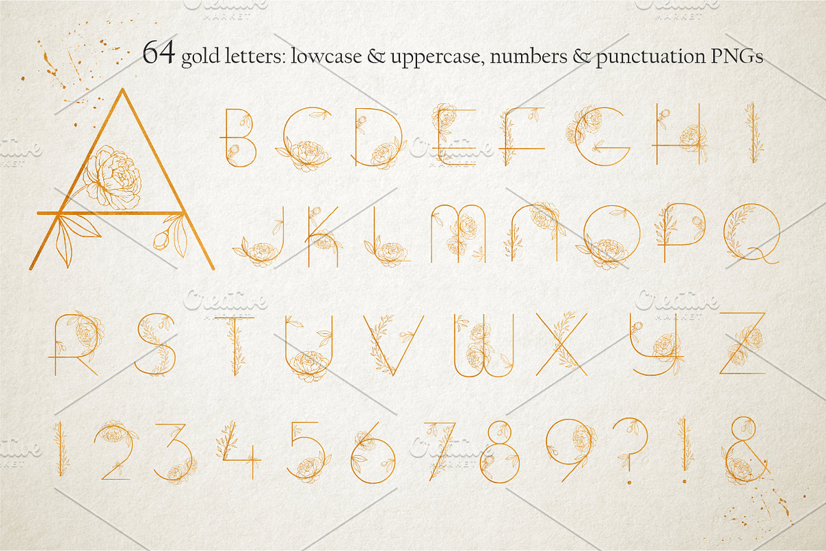 Amelie Floral Display Font, a Symbol Font by Alisovna (Photo 10 of 17)