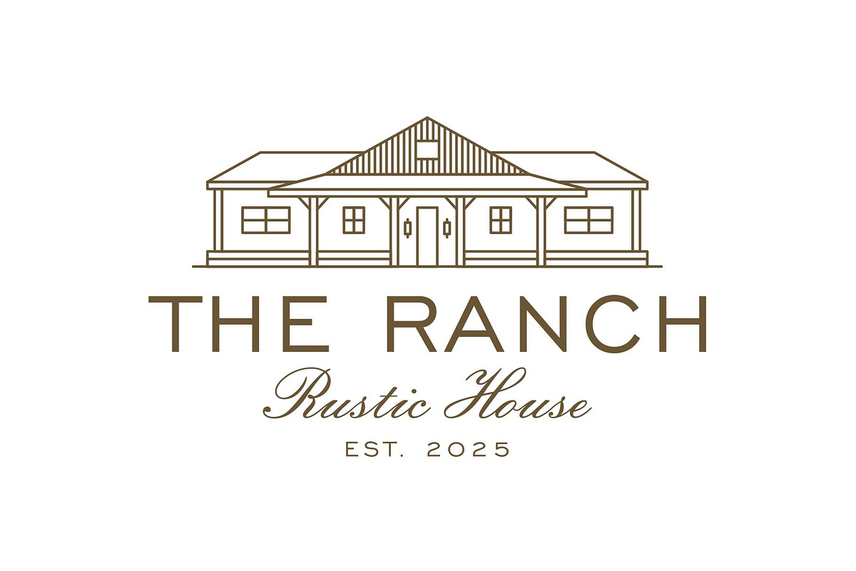 Vintage Ranch Rustic Farm House Logo