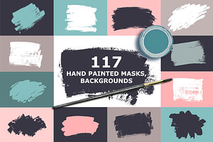 Hand Painted Masks, Backgrounds