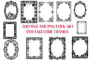 Cottagecore Folk Art Frames SVG, an Object Graphic by Pattern Whimsy (Thumbnail 1 of 6)
